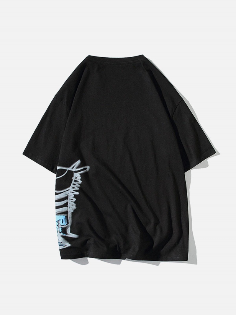 T Shirts Aelfric Eden Zebra Print Tee Noir | XNK-52193525